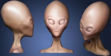 3D мадэль Бюст Инопланетянина (STL)